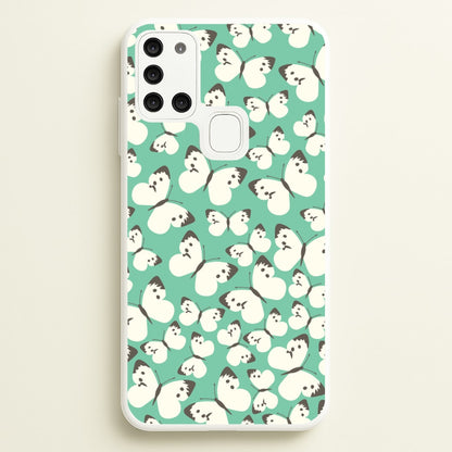 White Butterfly - Butterfly Patterns  - Butterfly Patterns Phone Case for Galaxy A21s