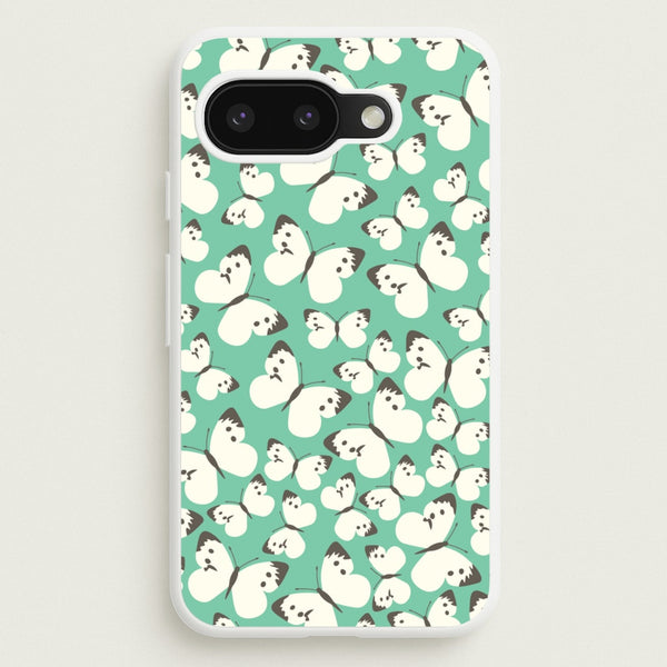 White Butterfly - Butterfly Patterns  - Butterfly Patterns Phone Case for Google Pixel 9a