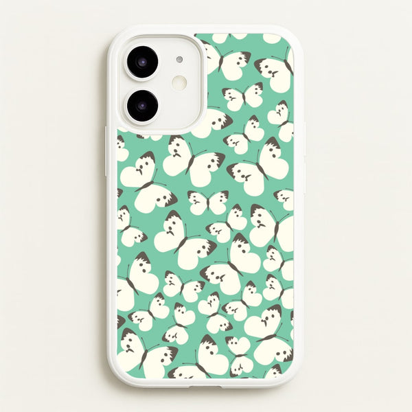White Butterfly - Butterfly Patterns  - Butterfly Patterns Phone Case for iPhone 12 Mini