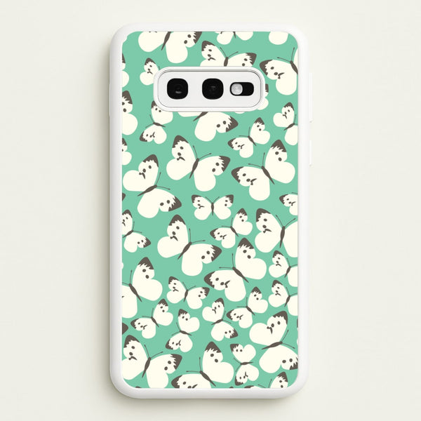 White Butterfly - Butterfly Patterns  - Butterfly Patterns Phone Case for Galaxy S10e