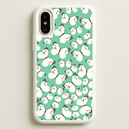 White Butterfly - Butterfly Patterns  - Butterfly Patterns Phone Case for iPhone X / XS