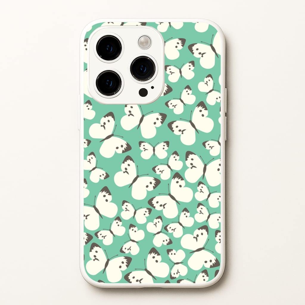White Butterfly - Butterfly Patterns  - Butterfly Patterns Phone Case for iPhone 15 Pro