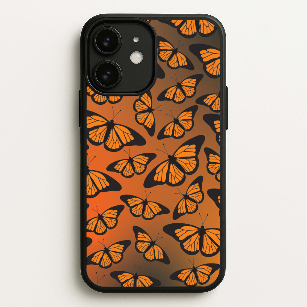 Orange Gradient Butterfly - Butterfly Patterns  - Butterfly Patterns Phone Case for iPhone 11