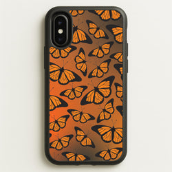 Orange Gradient Butterfly - Butterfly Patterns  - Butterfly Patterns Phone Case for iPhone X / XS