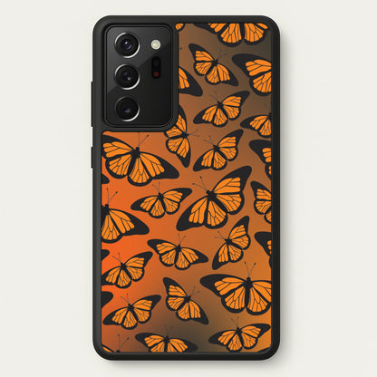 Orange Gradient Butterfly - Butterfly Patterns  - Butterfly Patterns Phone Case for Galaxy Note 20 Ultra