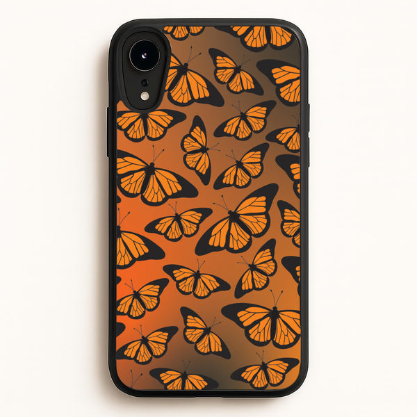 Orange Gradient Butterfly - Butterfly Patterns  - Butterfly Patterns Phone Case for iPhone XR