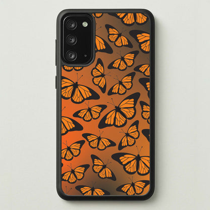 Orange Gradient Butterfly - Butterfly Patterns  - Butterfly Patterns Phone Case for Galaxy Note 20