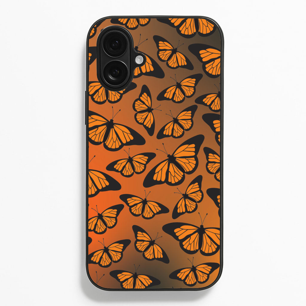 Orange Gradient Butterfly - Butterfly Patterns  - Butterfly Patterns Phone Case for iPhone 16 Plus