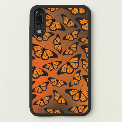 Orange Gradient Butterfly - Butterfly Patterns  - Butterfly Patterns Phone Case for Huawei P20