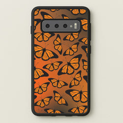 Orange Gradient Butterfly - Butterfly Patterns  - Butterfly Patterns Phone Case for Galaxy S10 Plus