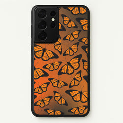 Orange Gradient Butterfly - Butterfly Patterns  - Butterfly Patterns Phone Case for Galaxy S21 Ultra