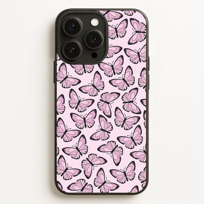 Pink And Black Butterfly - Butterfly Patterns  - Butterfly Patterns Phone Case for iPhone 16 Pro Max