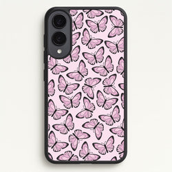 Pink And Black Butterfly - Butterfly Patterns  - Butterfly Patterns Phone Case for Galaxy S25 Edge
