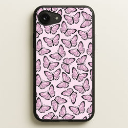 Pink And Black Butterfly - Butterfly Patterns  - Butterfly Patterns Phone Case for iPhone 16e