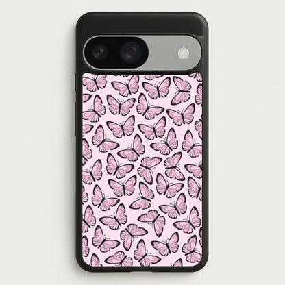 Pink And Black Butterfly - Butterfly Patterns  - Butterfly Patterns Phone Case for Google Pixel 9 / 9 Pro