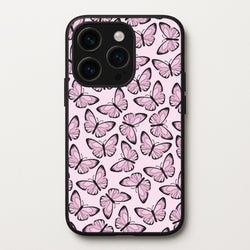 Pink And Black Butterfly - Butterfly Patterns  - Butterfly Patterns Phone Case for iPhone 15 Pro Max