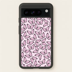 Pink And Black Butterfly - Butterfly Patterns  - Butterfly Patterns Phone Case for Google Pixel 8 Pro