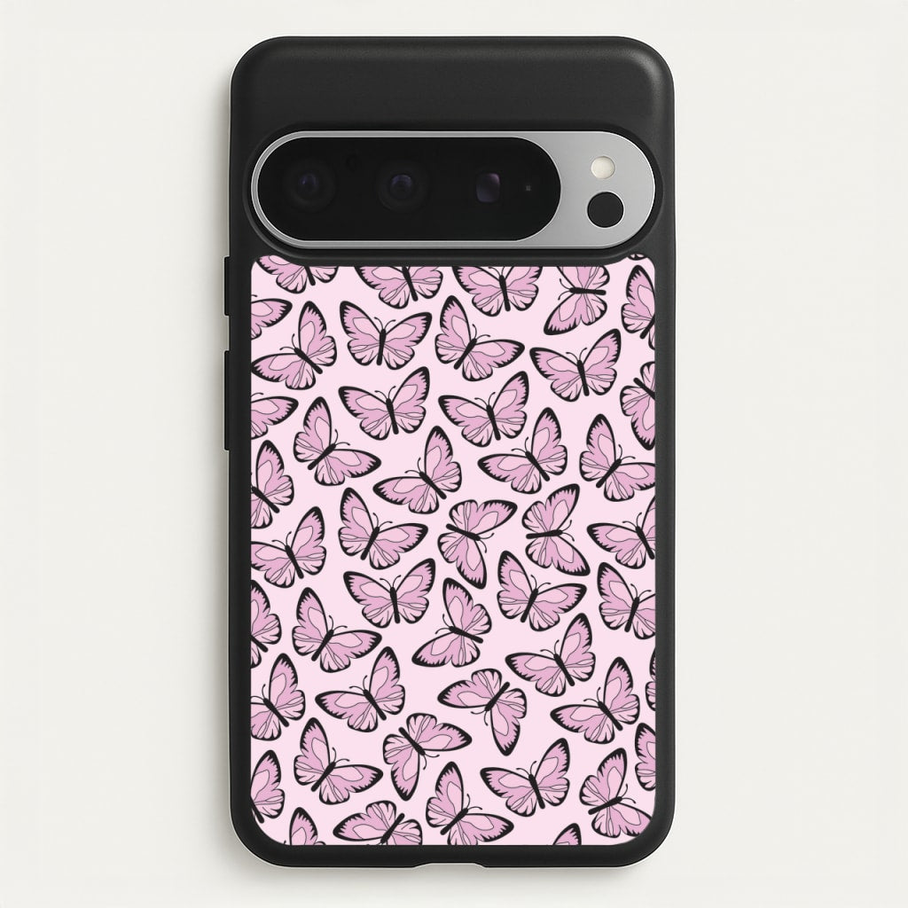 Pink And Black Butterfly - Butterfly Patterns  - Butterfly Patterns Phone Case for Google Pixel 9 Pro XL
