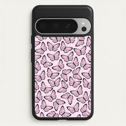 Pink And Black Butterfly - Butterfly Patterns  - Butterfly Patterns Phone Case for Google Pixel 9 Pro XL