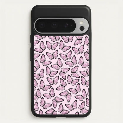 Pink And Black Butterfly - Butterfly Patterns  - Butterfly Patterns Phone Case for Google Pixel 9 Pro XL