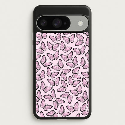Pink And Black Butterfly - Butterfly Patterns Phone Case for Google Pixel 10 / 10 Pro