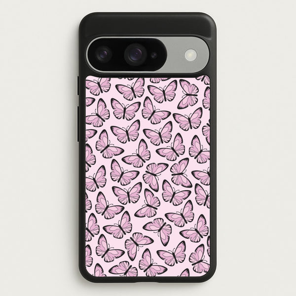 Pink And Black Butterfly - Butterfly Patterns Phone Case for Google Pixel 10 / 10 Pro