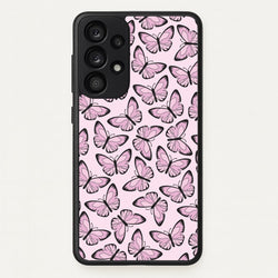 Pink And Black Butterfly - Butterfly Patterns  - Butterfly Patterns Phone Case for Galaxy A33