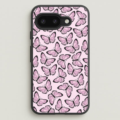Pink And Black Butterfly - Butterfly Patterns  - Butterfly Patterns Phone Case for Google Pixel 9a
