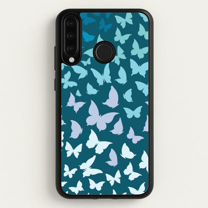 Blue Gradient Butterfly - Butterfly Patterns  - Butterfly Patterns Phone Case for Huawei P30 Lite