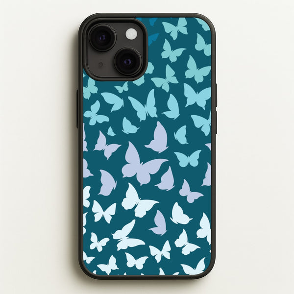 Blue Gradient Butterfly - Butterfly Patterns  - Butterfly Patterns Phone Case for iPhone 13