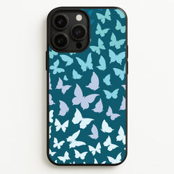 Blue Gradient Butterfly - Butterfly Patterns  - Butterfly Patterns Phone Case for iPhone 13 Pro Max