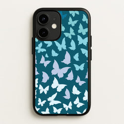 Blue Gradient Butterfly - Butterfly Patterns  - Butterfly Patterns Phone Case for iPhone 12 / 12 Pro