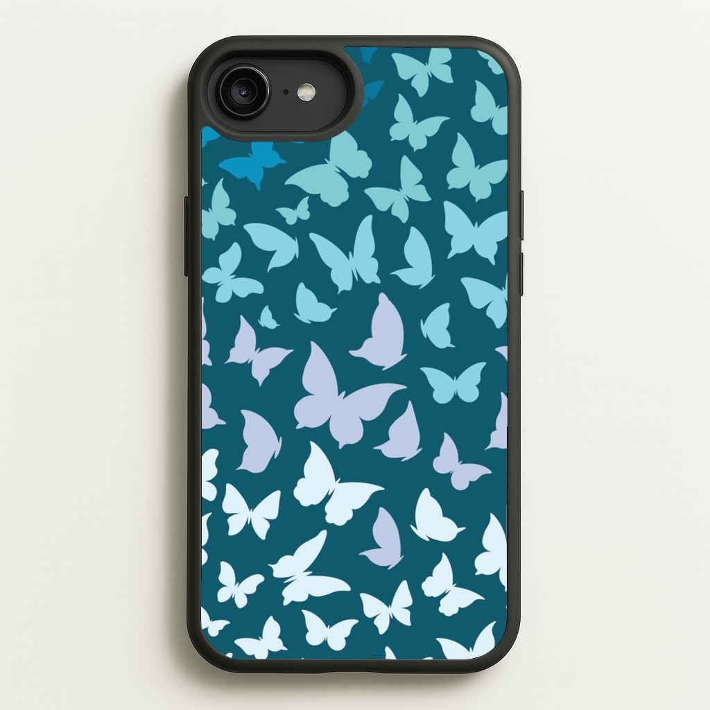 Blue Gradient Butterfly - Butterfly Patterns  - Butterfly Patterns Phone Case for iPhone 6 Plus / 7 Plus / 8 Plus