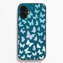 Blue Gradient Butterfly - Butterfly Patterns  - Butterfly Patterns Phone Case for iPhone 16 Plus