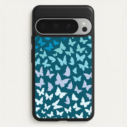 Blue Gradient Butterfly - Butterfly Patterns  - Butterfly Patterns Phone Case for Google Pixel 9 Pro XL
