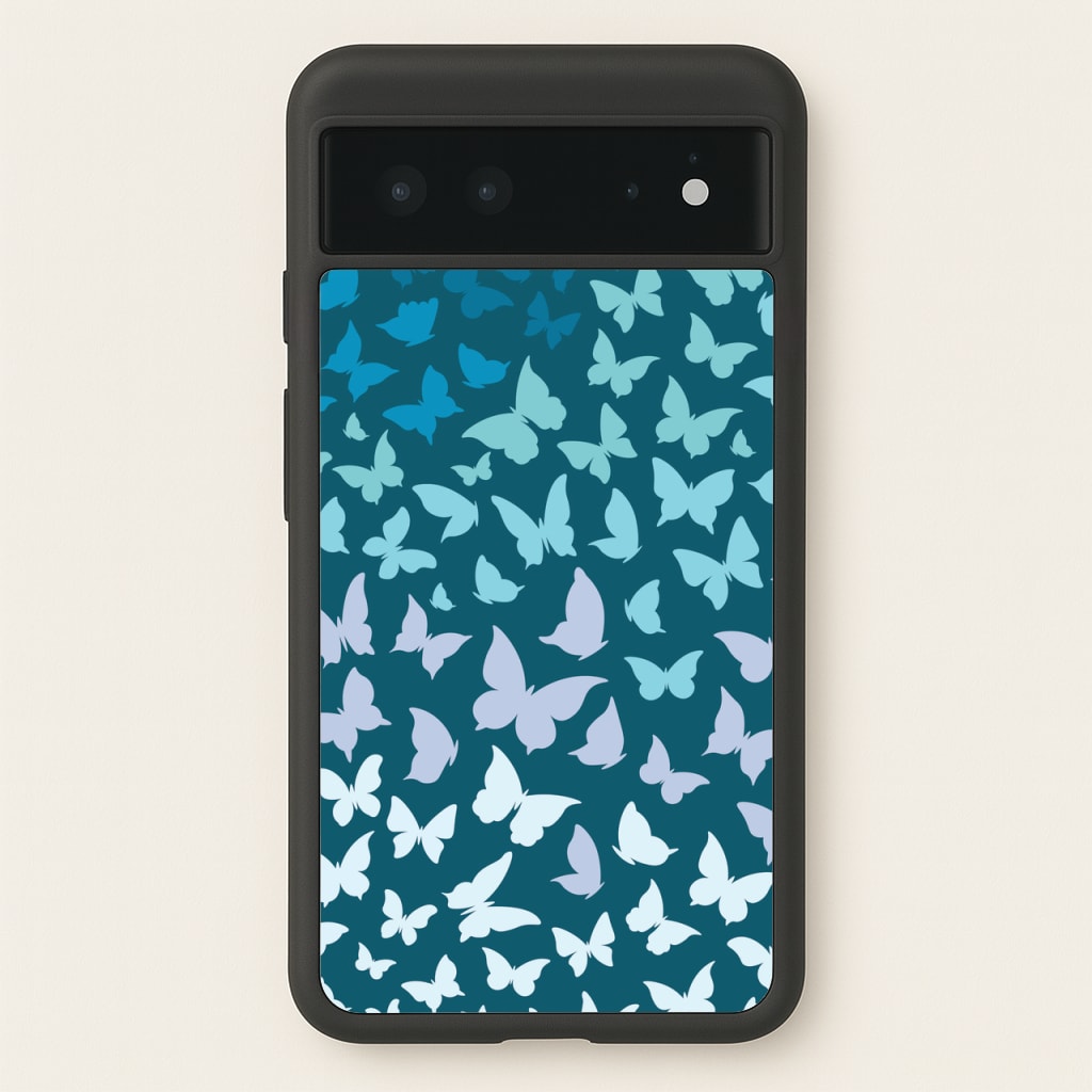 Blue Gradient Butterfly - Butterfly Patterns  - Butterfly Patterns Phone Case for Google Pixel 6
