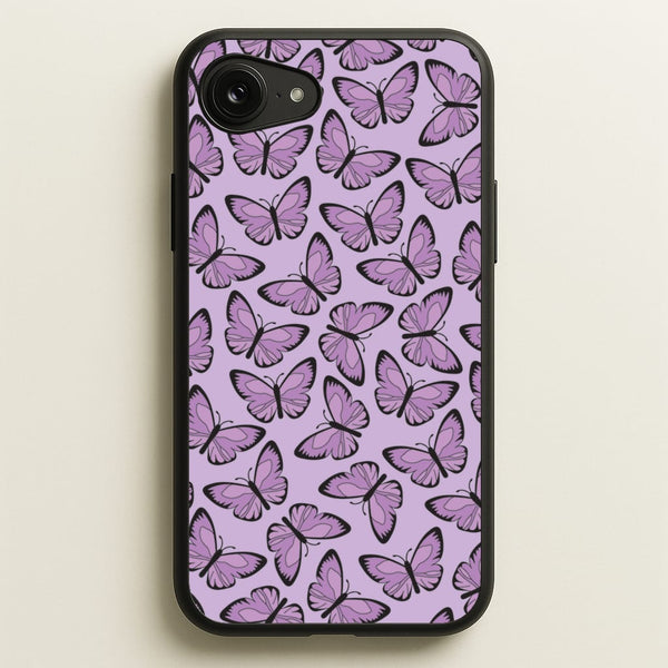 Purple Butterfly - Butterfly Patterns  - Butterfly Patterns Phone Case for iPhone 16e