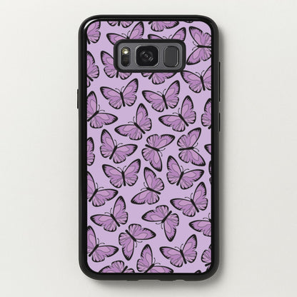 Purple Butterfly - Butterfly Patterns  - Butterfly Patterns Phone Case for Galaxy S8