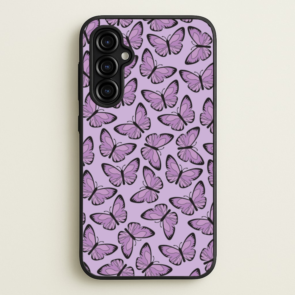 Purple Butterfly - Butterfly Patterns  - Butterfly Patterns Phone Case for Galaxy A54