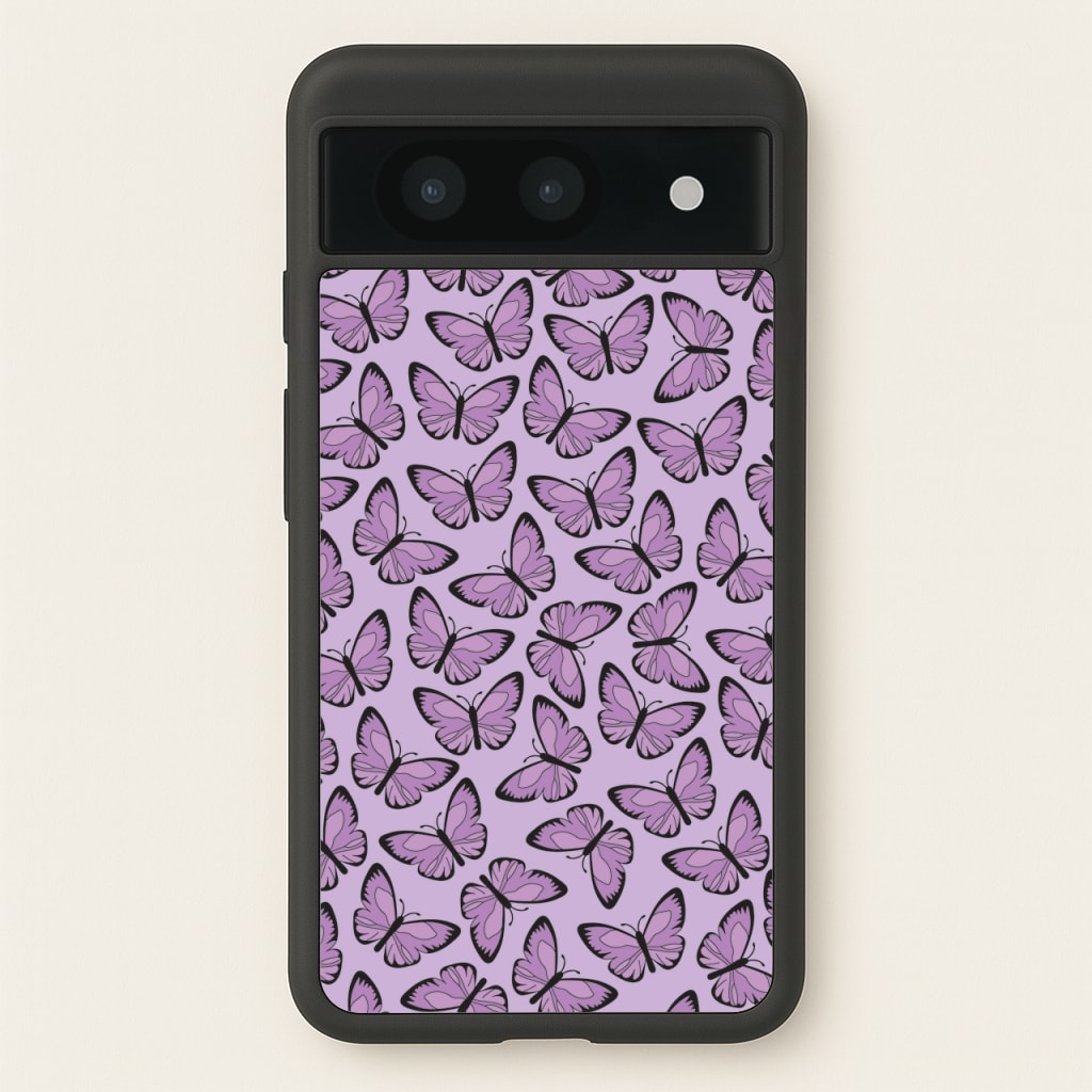 Purple Butterfly - Butterfly Patterns  - Butterfly Patterns Phone Case for Google Pixel 8a