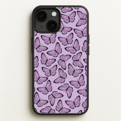 Purple Butterfly - Butterfly Patterns  - Butterfly Patterns Phone Case for iPhone 13