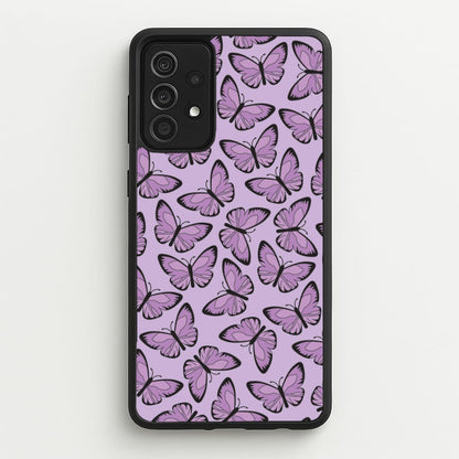 Purple Butterfly - Butterfly Patterns  - Butterfly Patterns Phone Case for Galaxy A52 / A52s