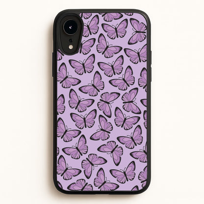 Purple Butterfly - Butterfly Patterns  - Butterfly Patterns Phone Case for iPhone XR