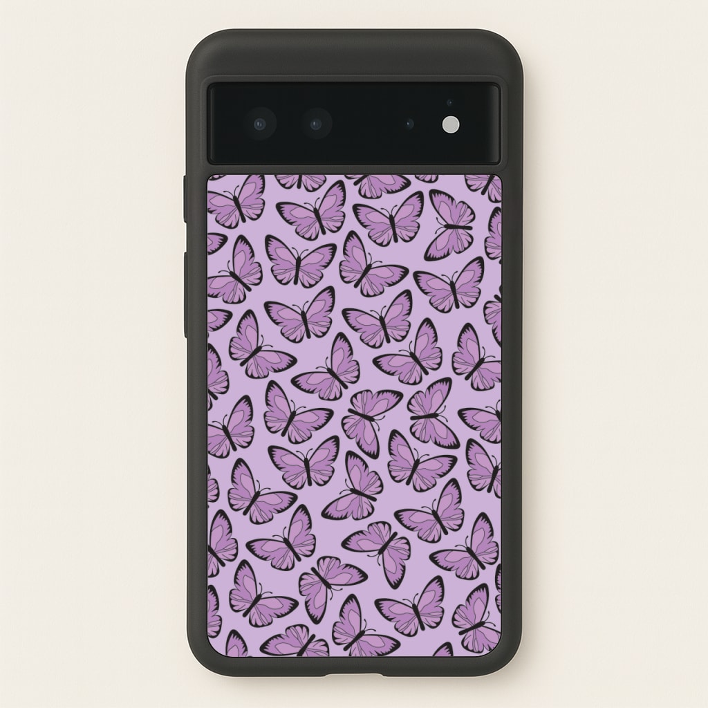 Purple Butterfly - Butterfly Patterns  - Butterfly Patterns Phone Case for Google Pixel 6