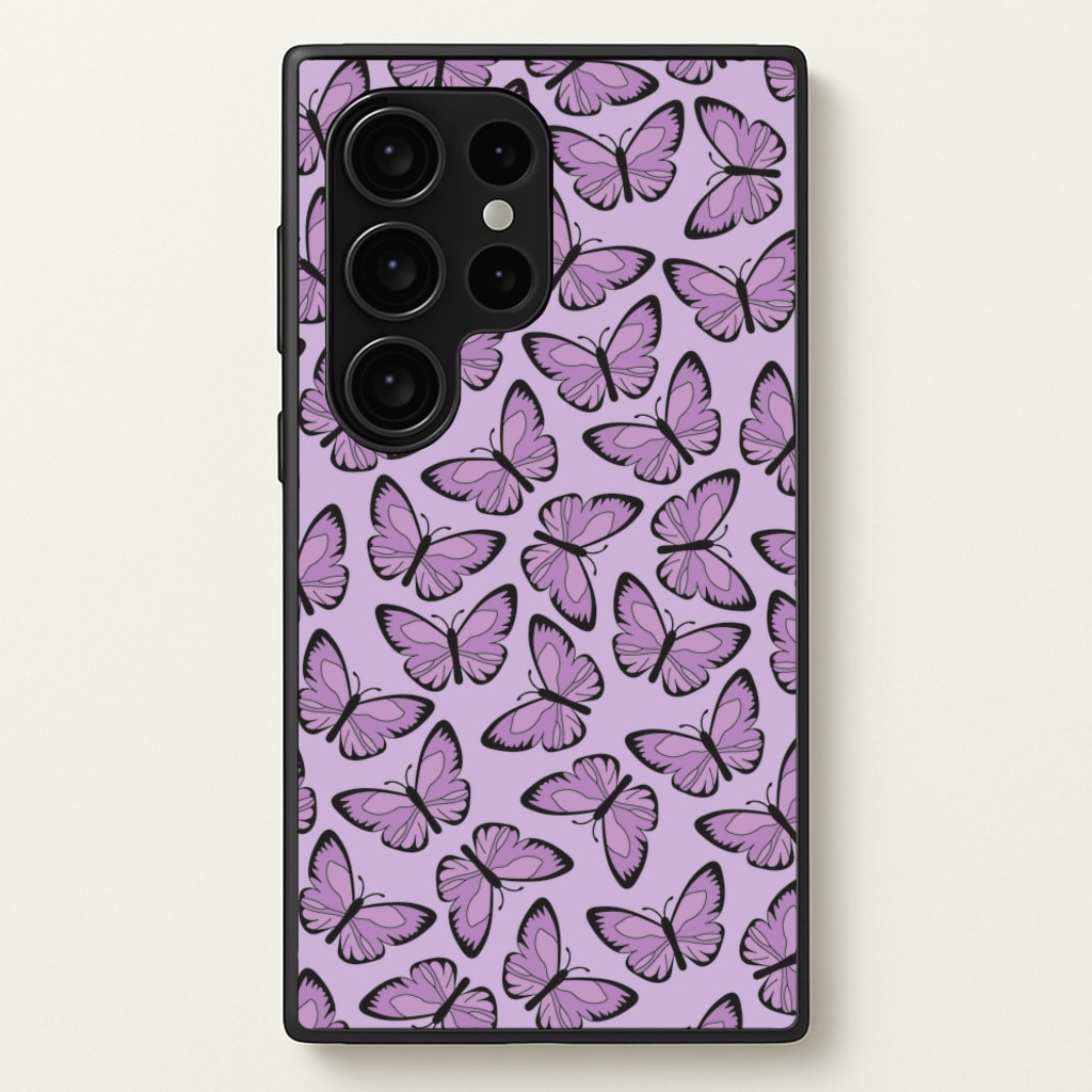 Purple Butterfly - Butterfly Patterns  - Butterfly Patterns Phone Case for Galaxy S24 Ultra