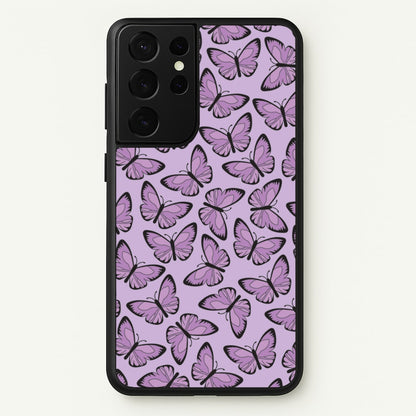 Purple Butterfly - Butterfly Patterns  - Butterfly Patterns Phone Case for Galaxy S21 Ultra
