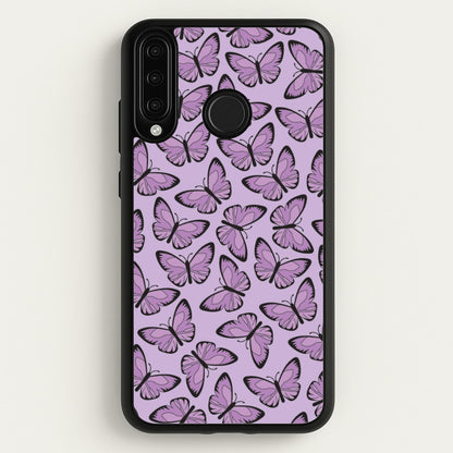 Purple Butterfly - Butterfly Patterns  - Butterfly Patterns Phone Case for Huawei P30 Lite
