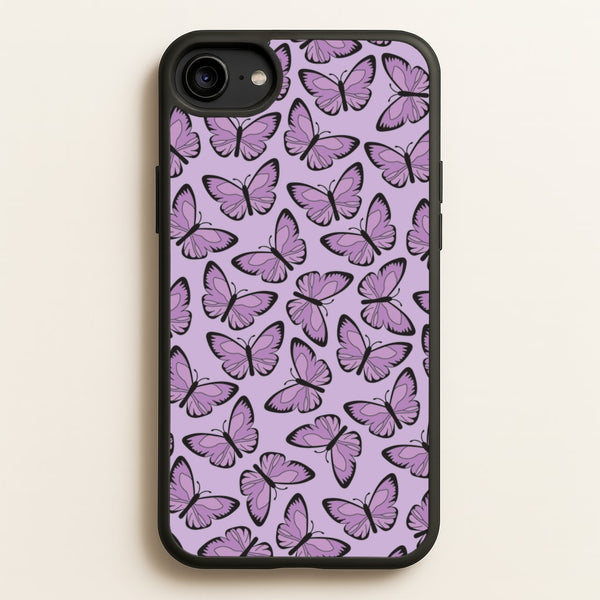 Purple Butterfly - Butterfly Patterns  - Butterfly Patterns Phone Case for iPhone 6 / 7 / 8 / SE