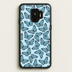Blue Butterfly - Butterfly Patterns  - Butterfly Patterns Phone Case for Galaxy S9