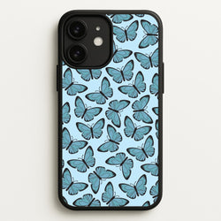 Blue Butterfly - Butterfly Patterns  - Butterfly Patterns Phone Case for iPhone 11